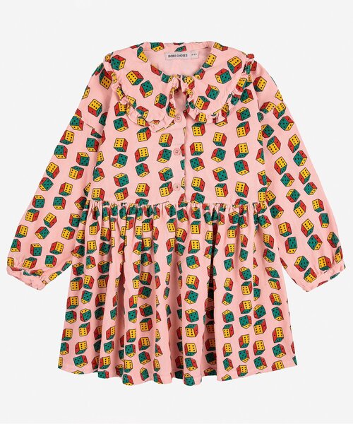 BOBO CHOSES(ボボショーズ)の「総柄Dices corduroyワンピース【キッズ】(ワンピース・キッズ・ピンク・130/120/110)」の5枚目の写真