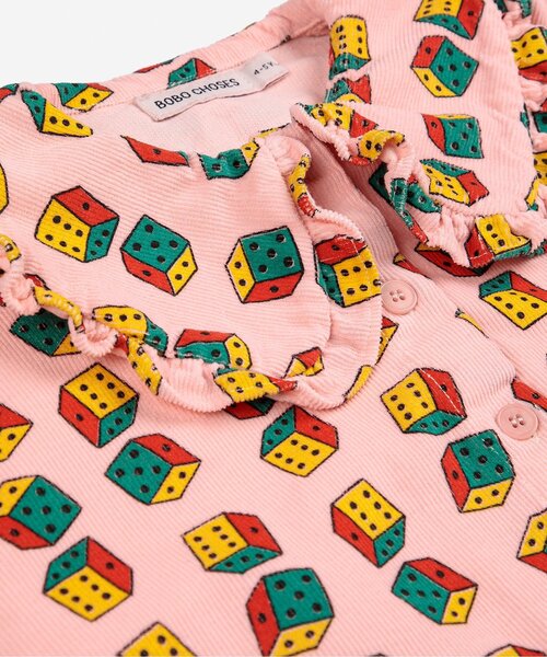BOBO CHOSES(ボボショーズ)の「総柄Dices corduroyワンピース【キッズ】(ワンピース・キッズ・ピンク・130/120/110)」の3枚目の写真