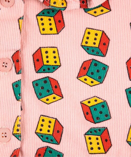 BOBO CHOSES(ボボショーズ)の「総柄Dices corduroyワンピース【キッズ】(ワンピース・キッズ・ピンク・130/120/110)」の4枚目の写真