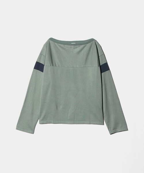 トップス 6(ROKU)COTTON NYLON FOOT BALL T-SHIRT 6（ロク）の「＜6(ROKU)＞COTTON NYLON FOOT BALL T-SHIRT/T