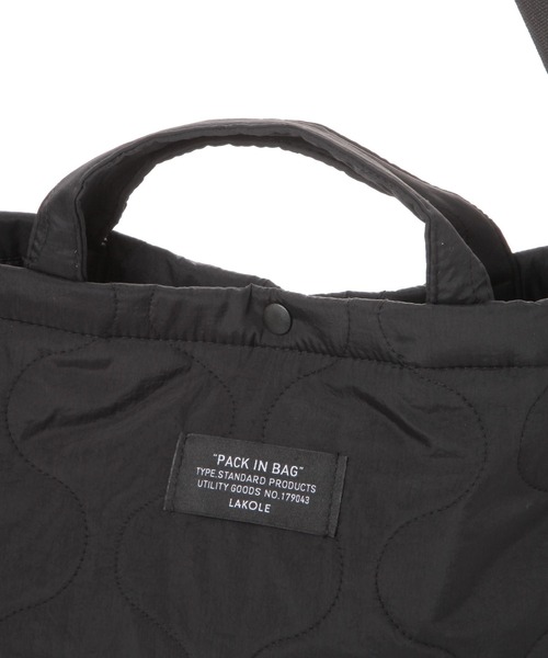 LAKOLE(ラコレ)の「キルト2WAYショルダートートバッグ / 580610(トートバッグ・レディース・グリーン/ブラック/その他1・FREE)」の10枚目の写真
