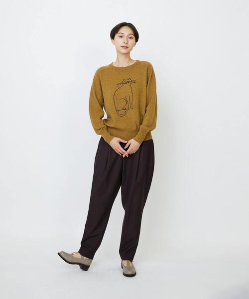 LOISIR(ロワズィール)の「インターシャニットプルオーバー(ニット/セーター・レディース・マスタード/ネイビー・FREE)」の13枚目の写真