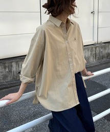 ミニロゴ刺繍オーバーシャツ