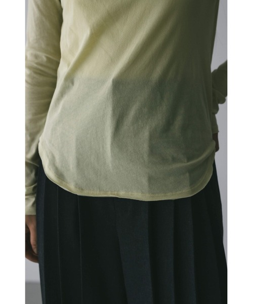 STYLEMIXER(スタイルミキサー)の「ロングスリーブスキントップ 秋服(Tシャツ/カットソー・レディース・ホワイト/ライトグリーン/ネイビー・FREE)」の17枚目の写真