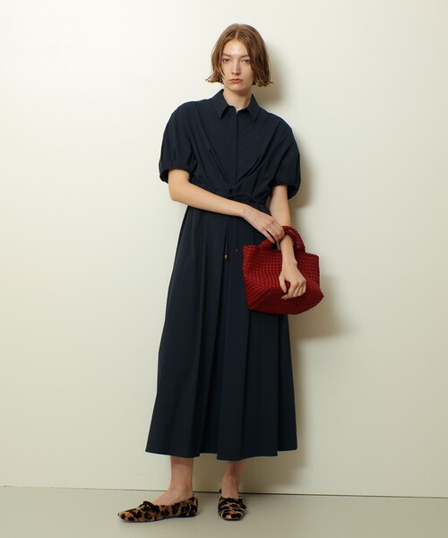 allureville（アルアバイル）の「ドロストシャツワンピース（シャツワンピース・レディース・ネイビー/ベージュ/オレンジ・2/1）」の13枚目の写真