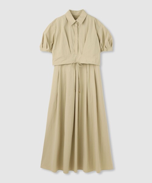 allureville（アルアバイル）の「ドロストシャツワンピース（シャツワンピース・レディース・ネイビー/ベージュ/オレンジ・2/1）」の5枚目の写真