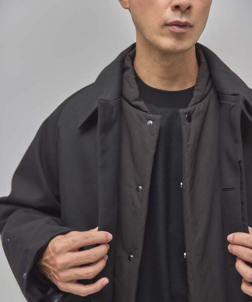 EDIFICE（エディフィス）の「"CONFFECT EDIFICE" ボンディング ステンカラーコート（ステンカラーコート・メンズ・ブラック/チャコールグレー・LARGE/MEDIUM/SMALL）」の11枚目の写真