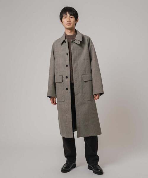 EDIFICE（エディフィス）の「"CONFFECT EDIFICE" ボンディング ステンカラーコート（ステンカラーコート・メンズ・ブラック/チャコールグレー・LARGE/MEDIUM/SMALL）」の12枚目の写真