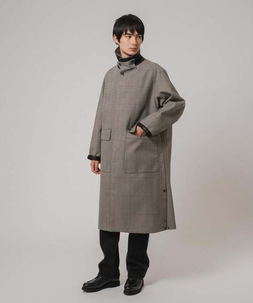 EDIFICE（エディフィス）の「"CONFFECT EDIFICE" ボンディング ステンカラーコート（ステンカラーコート・メンズ・ブラック/チャコールグレー・LARGE/MEDIUM/SMALL）」の18枚目の写真