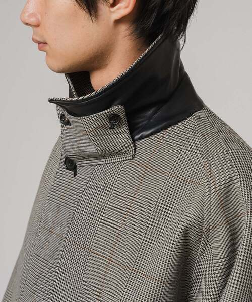 EDIFICE（エディフィス）の「"CONFFECT EDIFICE" ボンディング ステンカラーコート（ステンカラーコート・メンズ・ブラック/チャコールグレー・LARGE/MEDIUM/SMALL）」の19枚目の写真