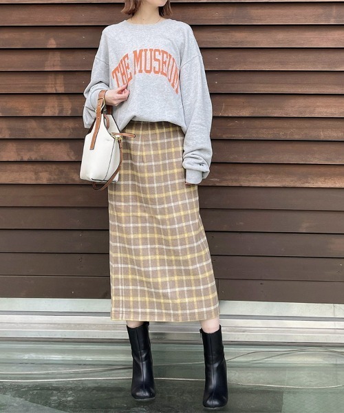 セール】【spiritoso】チェック柄タイトスカート（スカート