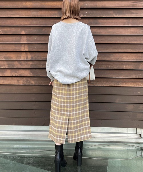 spiritoso(スピリトーゾ)の「【spiritoso】チェック柄タイトスカート(スカート・レディース・モカ/ブラウン・SMALL/MEDIUM)」の7枚目の写真