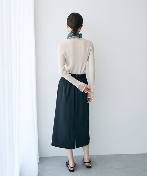 YECCA VECCA（イェッカヴェッカ）の「袖口シアーリブニット（ニット/セーター・レディース・ベージュ/ライトグリーン/ライトベージュ/ブラック・FREE）」の20枚目の写真