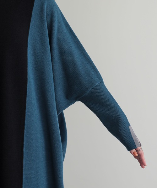 n'OrLABEL（ノアールレーベル）の「『配色アシメニットドルマンワンピース』（ワンピース・レディース・ブラック/チャコール・FREE）」の15枚目の写真