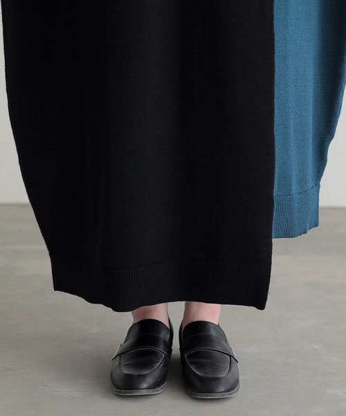 n'OrLABEL（ノアールレーベル）の「『配色アシメニットドルマンワンピース』（ワンピース・レディース・ブラック/チャコール・FREE）」の17枚目の写真