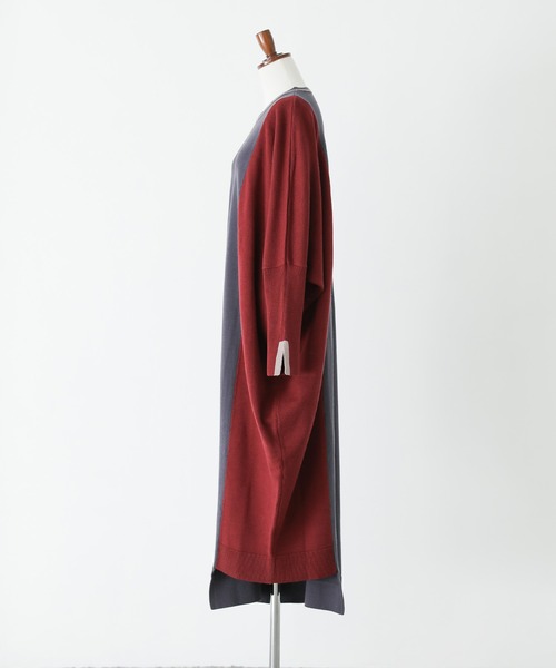 n'OrLABEL（ノアールレーベル）の「『配色アシメニットドルマンワンピース』（ワンピース・レディース・ブラック/チャコール・FREE）」の22枚目の写真