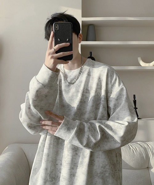 B.R.U（ブル）の「ヴィンテージ風オーバーサイズトップス（スウェット・メンズ・ブラック/オフホワイト・MEDIUM/LARGE）」の21枚目の写真