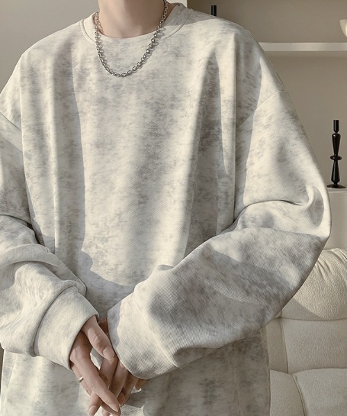 B.R.U（ブル）の「ヴィンテージ風オーバーサイズトップス（スウェット・メンズ・ブラック/オフホワイト・MEDIUM/LARGE）」の13枚目の写真