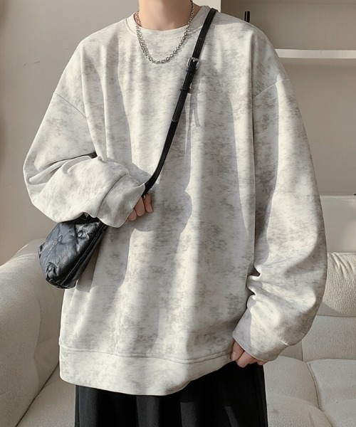 B.R.U（ブル）の「ヴィンテージ風オーバーサイズトップス（スウェット・メンズ・ブラック/オフホワイト・MEDIUM/LARGE）」の14枚目の写真