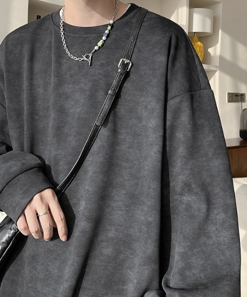 B.R.U（ブル）の「ヴィンテージ風オーバーサイズトップス（スウェット・メンズ・ブラック/オフホワイト・MEDIUM/LARGE）」の10枚目の写真