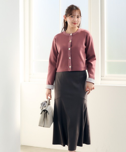 12Twelve Agenda（トゥエルブ　アジェンダ）の「フェイクスエードラップ風マーメイドスカート（スカート・レディース・ピンク/グレイッシュベージュ/チャコールグレー・M/S）」の14枚目の写真