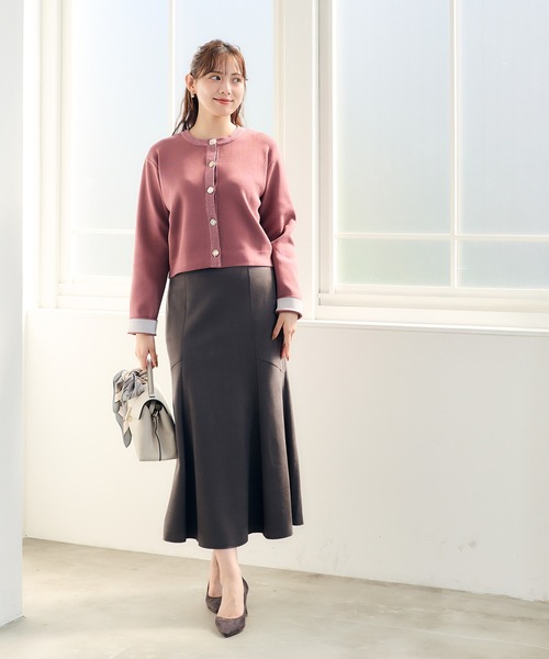 12Twelve Agenda（トゥエルブ　アジェンダ）の「フェイクスエードラップ風マーメイドスカート（スカート・レディース・ピンク/グレイッシュベージュ/チャコールグレー・M/S）」の15枚目の写真