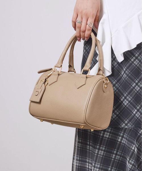 AULENTTI/オウレンティ レザー2wayミニボストンバッグ（ショルダー