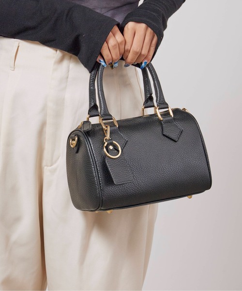 AULENTTI/オウレンティ レザー2wayミニボストンバッグ（ショルダー