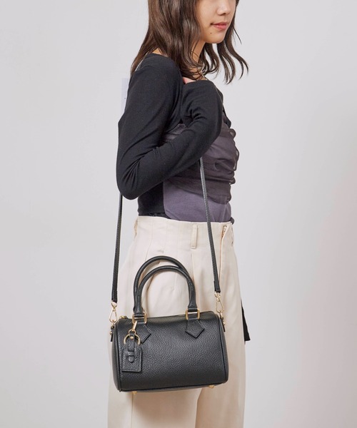 AULENTTI/オウレンティ レザー2wayミニボストンバッグ（ショルダー