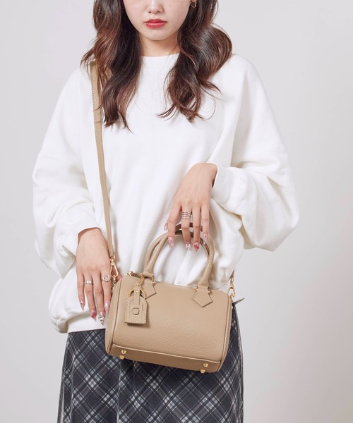 AP STUDIOオウレンティAULENTTIミニボストンバッグA23572 AULENTTI/オウレンティ レザー2wayミニボストンバッグ（ショルダー