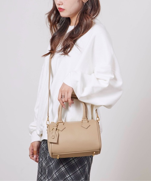 AULENTTI/オウレンティ レザー2wayミニボストンバッグ（ショルダー