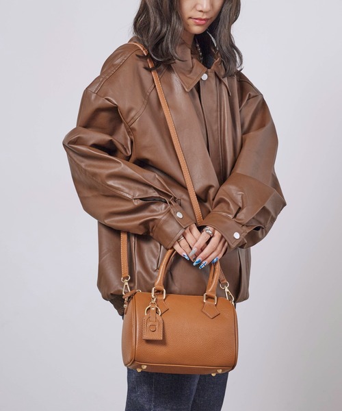 AULENTTI/オウレンティ レザー2wayミニボストンバッグ