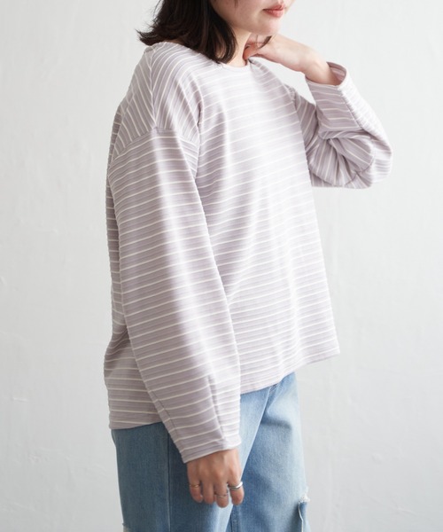 VENCEEXCHANGE(ヴァンスエクスチェンジ)の「袖切り替え長袖プルオーバー(Tシャツ/カットソー・レディース・ブラック/ネイビー/グレー・M/L)」の15枚目の写真