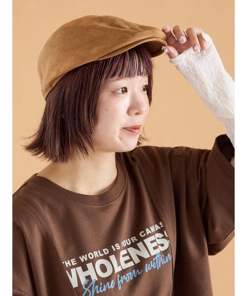 ehka sopo（エヘカソポ）の「エコスウェードハンチング（ハット・レディース・キャメル/ベージュ/モカ・F）」の5枚目の写真