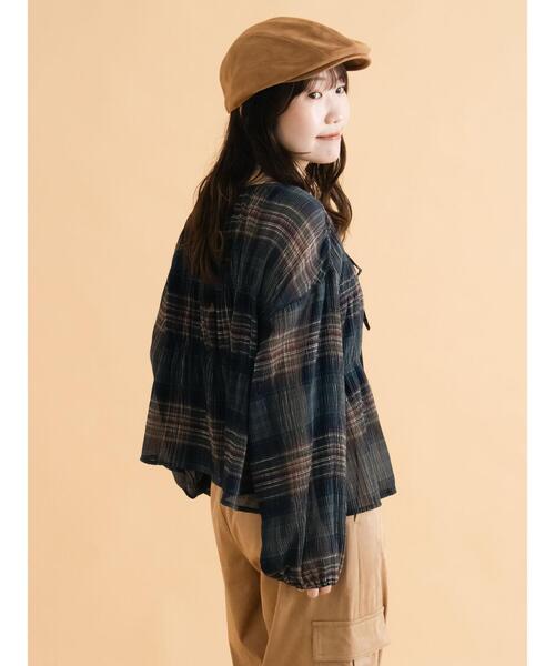 ehka sopo（エヘカソポ）の「エコスウェードハンチング（ハット・レディース・キャメル/ベージュ/モカ・F）」の14枚目の写真