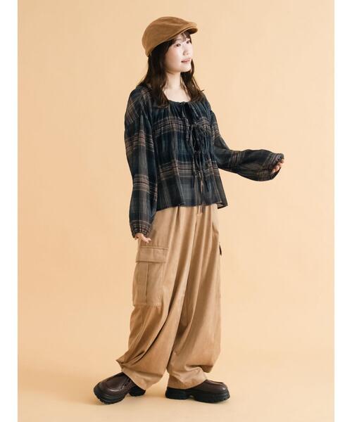 ehka sopo（エヘカソポ）の「エコスウェードハンチング（ハット・レディース・キャメル/ベージュ/モカ・F）」の17枚目の写真