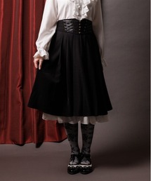 axes femme | レースアップハイウエストスカート(スカート)