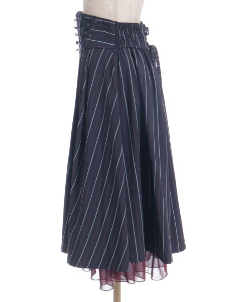 レースアップハイウエストスカート（スカート）｜axes femme