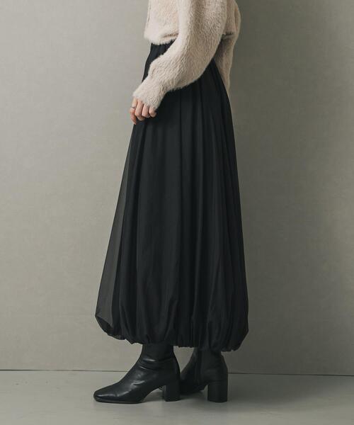 SENSE OF PLACE by URBAN RESEARCH（センスオブプレイスバイアーバンリサーチ）の「チュールバルーンスカート（スカート・レディース・ブラック/オフホワイト・ONE）」の11枚目の写真