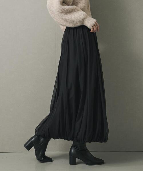SENSE OF PLACE by URBAN RESEARCH（センスオブプレイスバイアーバンリサーチ）の「チュールバルーンスカート（スカート・レディース・ブラック/オフホワイト・ONE）」の10枚目の写真