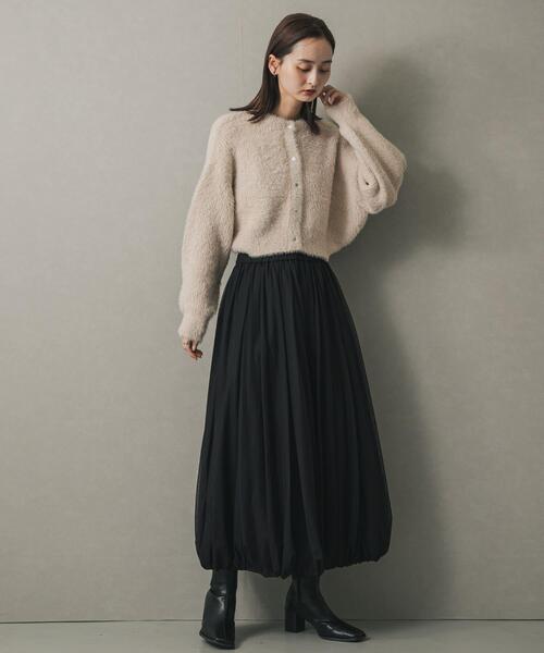 SENSE OF PLACE by URBAN RESEARCH（センスオブプレイスバイアーバンリサーチ）の「チュールバルーンスカート（スカート・レディース・ブラック/オフホワイト・ONE）」の9枚目の写真