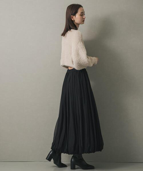 SENSE OF PLACE by URBAN RESEARCH（センスオブプレイスバイアーバンリサーチ）の「チュールバルーンスカート（スカート・レディース・ブラック/オフホワイト・ONE）」の8枚目の写真