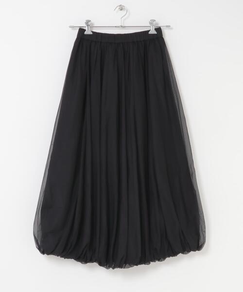 SENSE OF PLACE by URBAN RESEARCH（センスオブプレイスバイアーバンリサーチ）の「チュールバルーンスカート（スカート・レディース・ブラック/オフホワイト・ONE）」の7枚目の写真