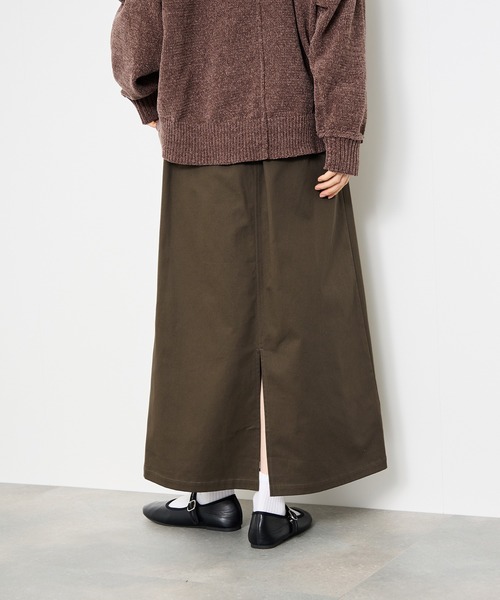 Mac-House（マックハウス）の「Idnes ライトワークAラインロングスカート（スカート・レディース・ベージュ/ブラウン/グレー・M）」の21枚目の写真