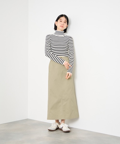 Mac-House（マックハウス）の「Idnes ライトワークAラインロングスカート（スカート・レディース・ベージュ/ブラウン/グレー・M）」の10枚目の写真