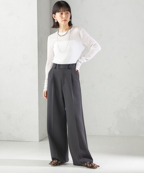 シップス（SHIPS）/s．oyamadaコラボ:〈手洗い可能〉シアー テレコ ロング スリーブ TEE セール】s.oyamadaコラボ:〈手洗い可能〉シアー テレコ ロング