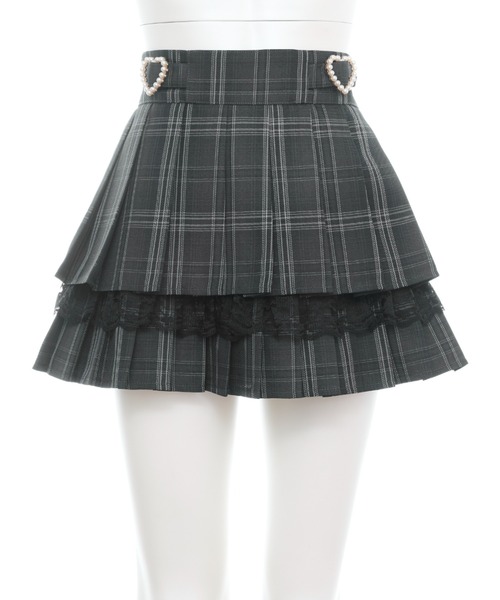 Secret Honey(シークレットハニー)の「プリーツティアードスカート(スカート・レディース・ワインレッド/グレー・MEDIUM)」の7枚目の写真