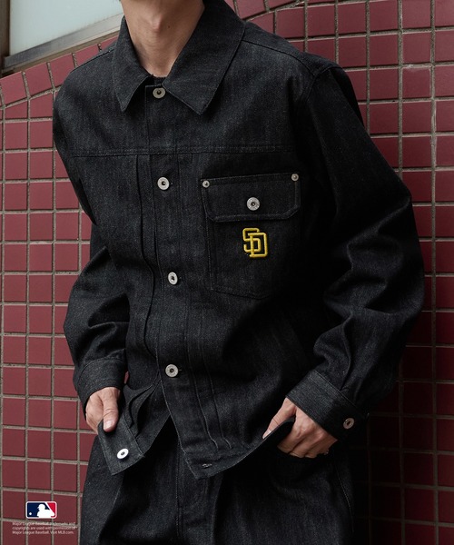 セール】Perushu × MLB コラボリジットデニムジャケット（デニム