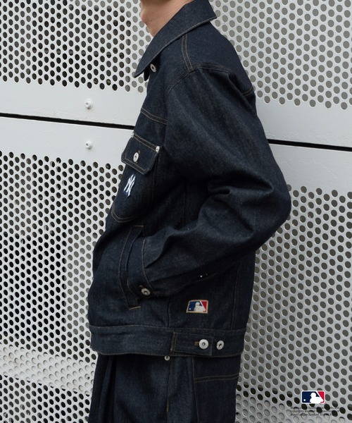 Perushu × MLB コラボリジットデニムジャケット（デニムジャケット