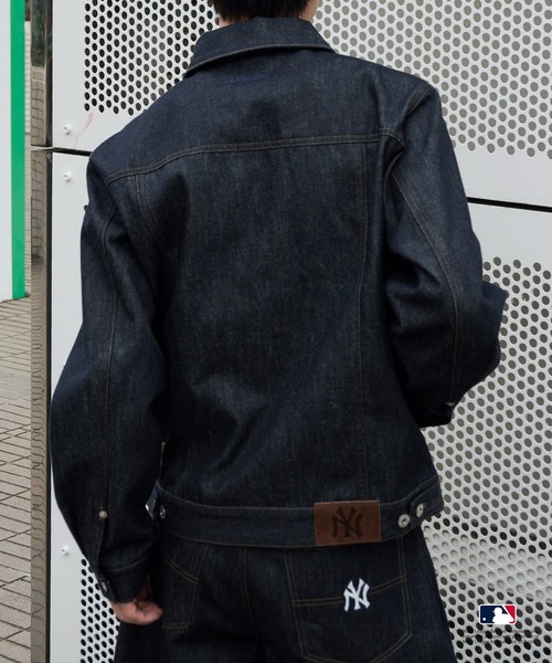 Perushu × MLB コラボリジットデニムジャケット（デニムジャケット
